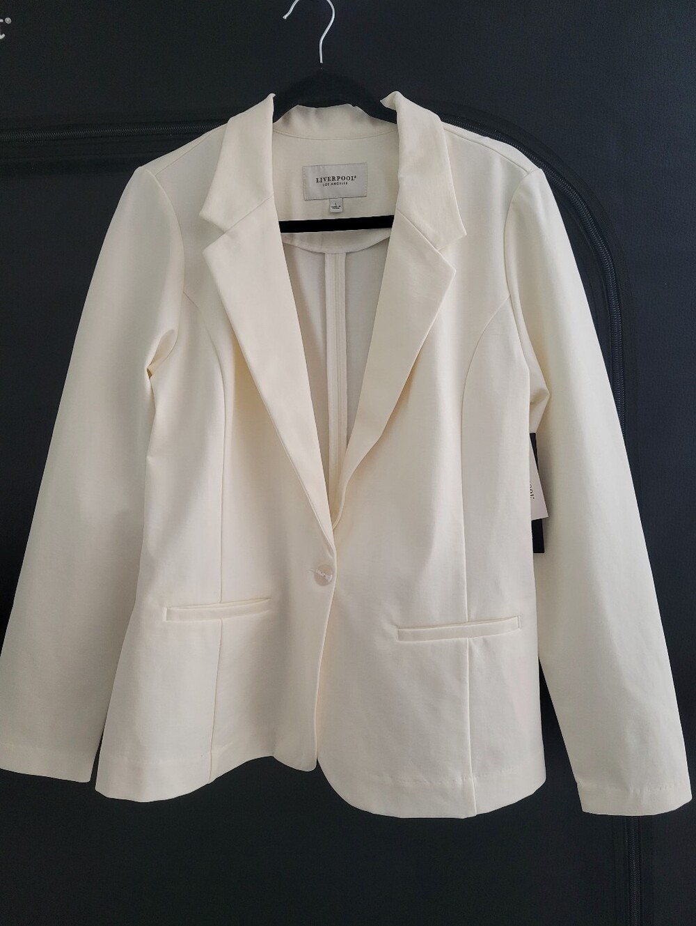 Liverpool Los Angeles Womens Whiter White Blazer Size L New - Picture 2 of 7